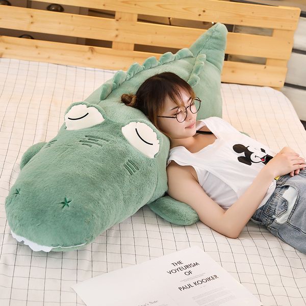 

soft cute crocodile plush toy doll cute doll sleep pillow long strip pillow giant cloth baby bed pillow
