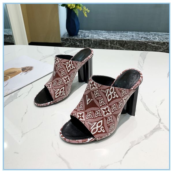 

2021ss woman sandals toe high heels open-toe real leather slippers designer summer all-match shoes high heels size 34-41, Black
