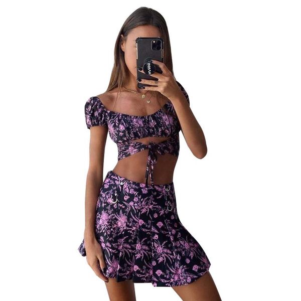 

skirts minifalda plisada de estilo punk para mujer, falda corta cintura alta con estampado a la moda, 4 colores, 2021, Black