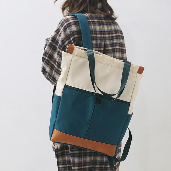 

backpack fashion nylong teenagers waterproof female bookbag mochilas girl college school bag women black