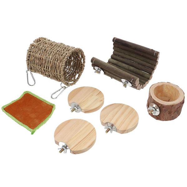 

small animal supplies 1 set pet hamster playing tunnel wooden cage