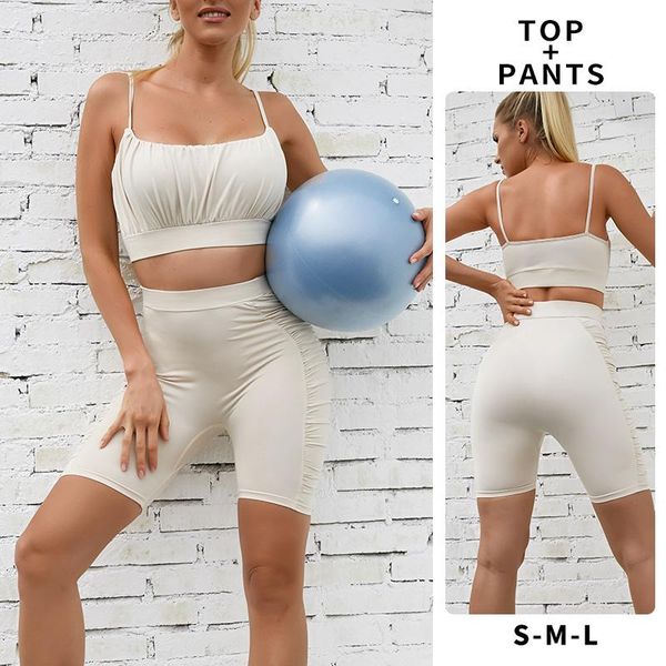 

yoga outfit vutru seamless women set workout shirts sport pants bra gym clothing short crop high waist running leggings sports
