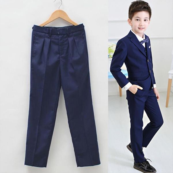 

kids pants boy trousers big boys suit school student performances wedding party children clothes, Blue