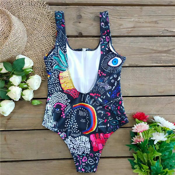 Çizgili Mayo Bikini Set Tek Parça Mayo Kadın Backless Monokini Spor Bodysuit Plaj Mayo Yüzmek Kırmızı Beyaz 00088