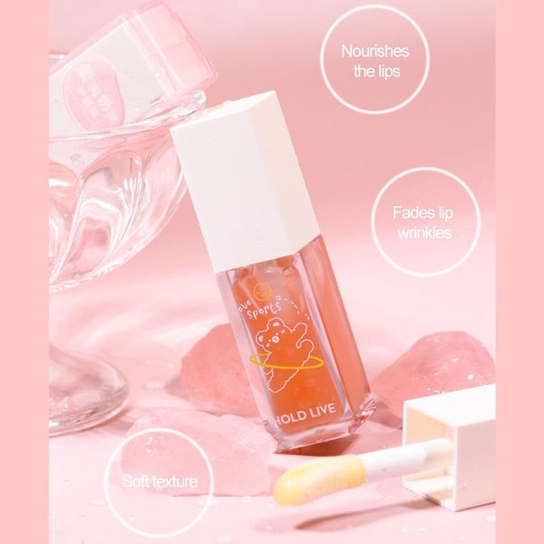 

lip gloss moisturizing oil transparent glass water