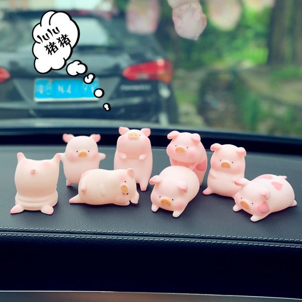 

net red lulu pig blind box cure is a lovely gift for car dolls