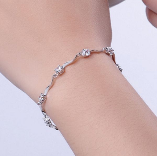 

budrovky silver color eight four claws crystal zircon bracelets & bangles for women valentines day present dropshippingdio chan contact