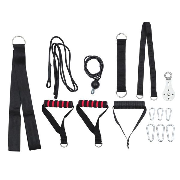 

resistance bands 1 set of triceps extension pulley system steel carabiners arm exercise tools