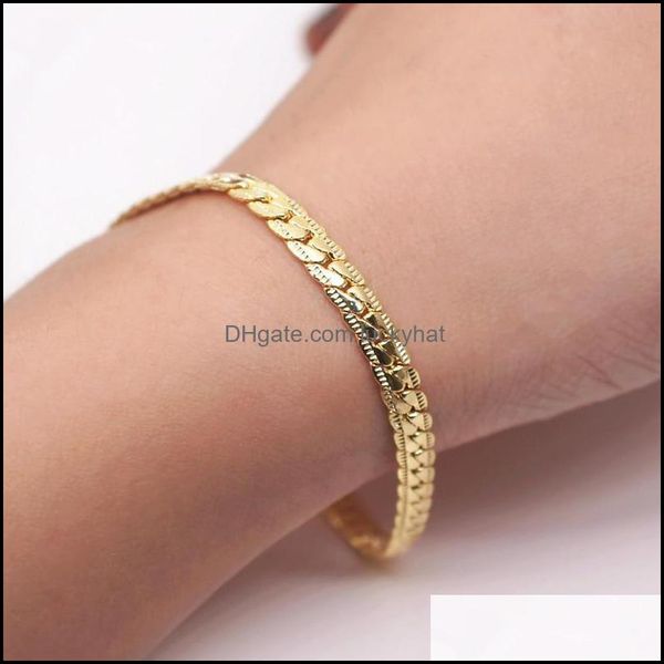 

link bracelets jewelrylink chain men women hiphop bracelet 6/8/12 mm 8 inches curb vintage jewelry punk fan factory offer drop delivery 20, Black