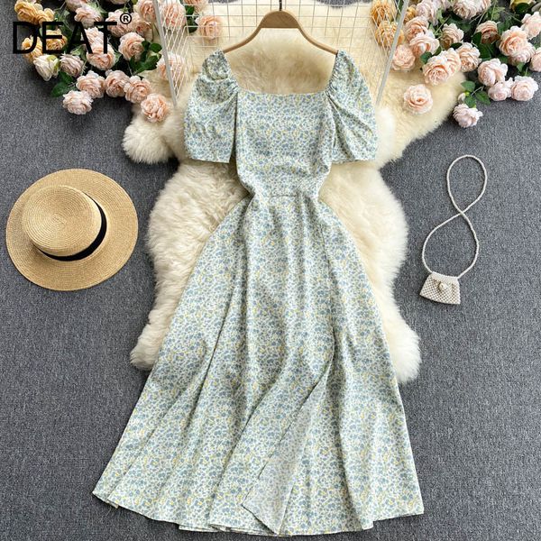 

women printing sandy beach dress square collar short sleeve arrivals lady fashion temperament spring summer 11d598 210525, Black;gray