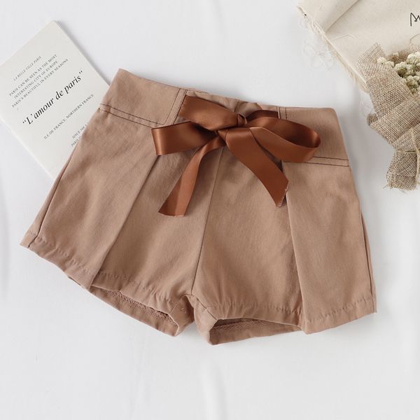 

summer girls shorts cotton kids shorts for girl bow casual brand baby girl shorts solid children sports pants baby clothing, Black