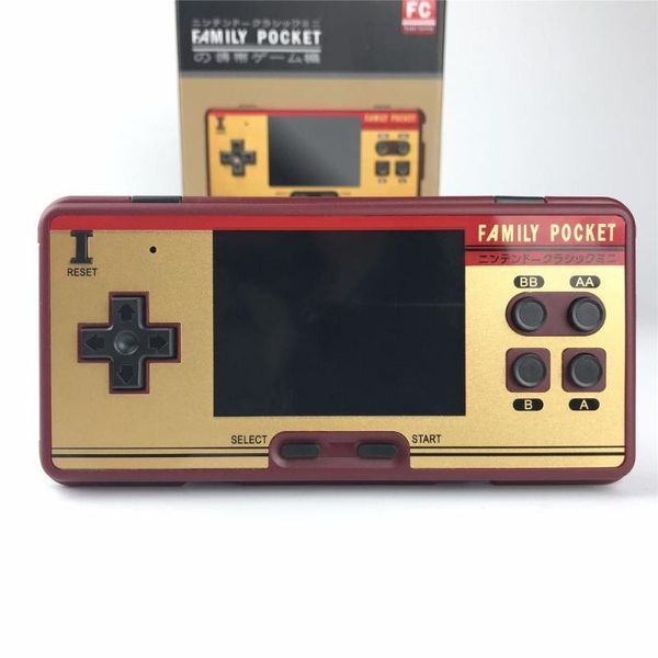 

handheld game players built in 638 family pocket 8 bit retro video console children gift two color portable