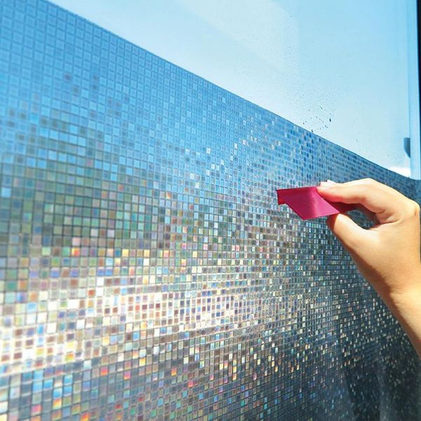 

mosaic decorative window film designs non-adhesive home privacy mirror static stained glass 3d sticker stickers