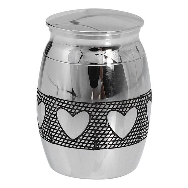 

pendant necklaces 1pc cremation urn animal ash storage holder durable cinerary casket, Silver