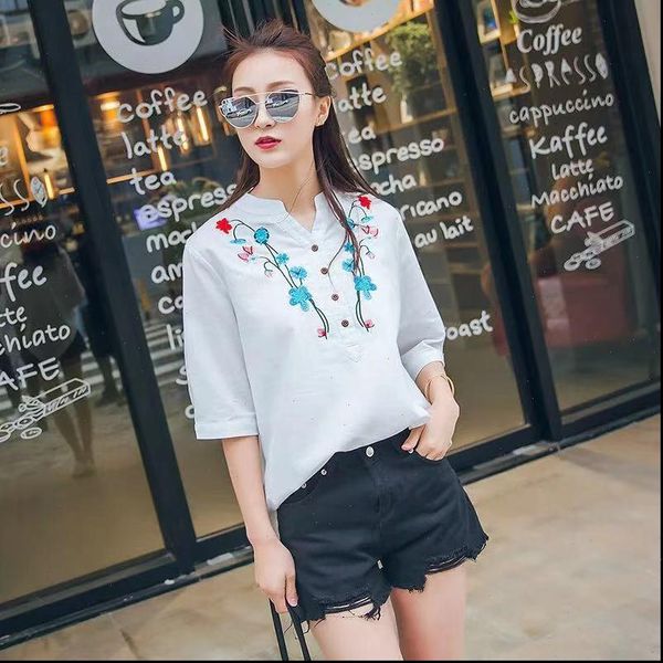 

women shirts womens and blouses white blouse plus size embroidery tunic boho summer
