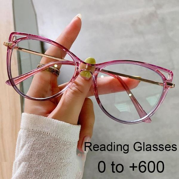 

sunglasses jelly reading glasses cat eye female blue light blocking presbyopic eyeglasses frame fashion computer optical +2 +3, White;black