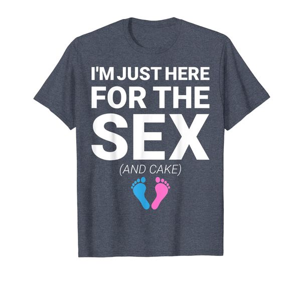 

i'm just here for the and cake gender reveal t shirt, White;black