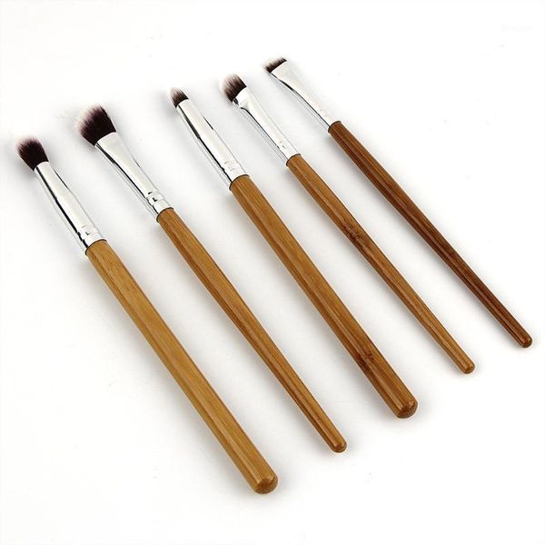 

five bamboo pole professional eye shadow brush set makeup set1