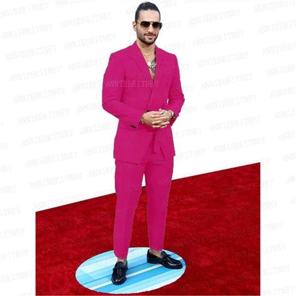 

men's suits & blazers designs fashion linen men summer suit clothes 2 piece tailored slim fit oversize singers stage performance blazer, White;black