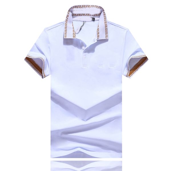 

italy men polo shirts snake bee embroidery fashion casual high street clothes mens shirt tees 65th, White;black