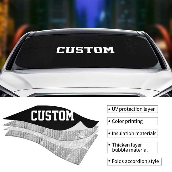 

car sunshade custom print windshield universal suv fits most cars accessories