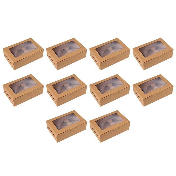 

gift wrap 10pcs portable exquisite beautiful cupcake packing boxes muffin cake
