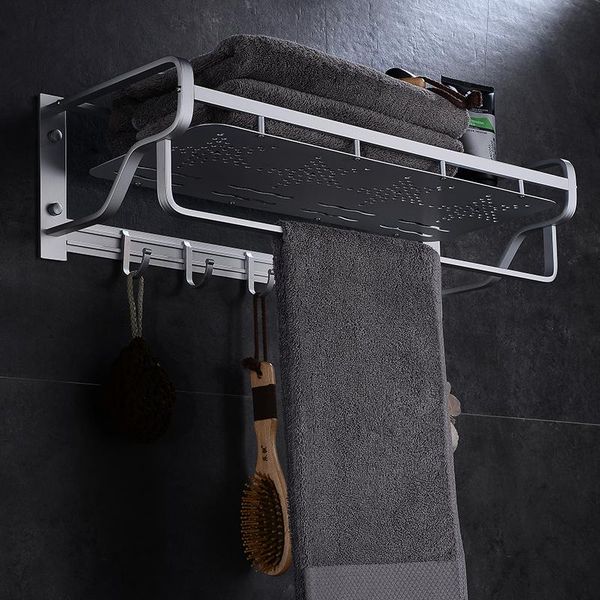 

towel racks a1 space aluminum punching basket double pole 2 layer pendant bathroom shelf wall hanging rack lo4181141