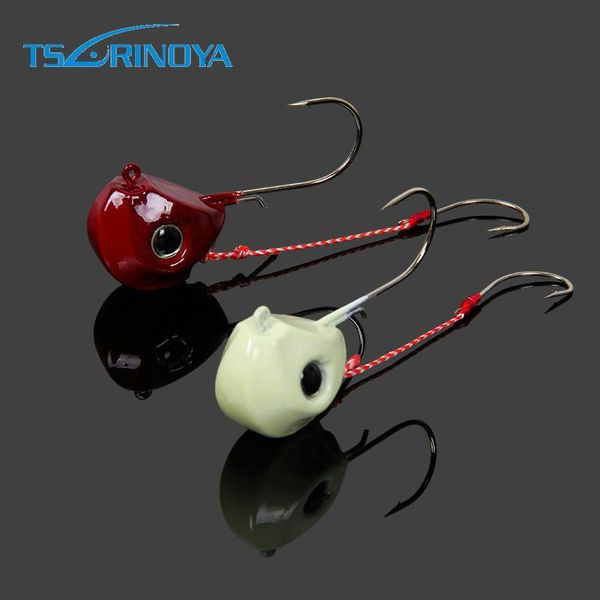 

fishing hooks tsurinoya sea heavy jig head hook 60g/80g bait barbed ocean boat with assist p44