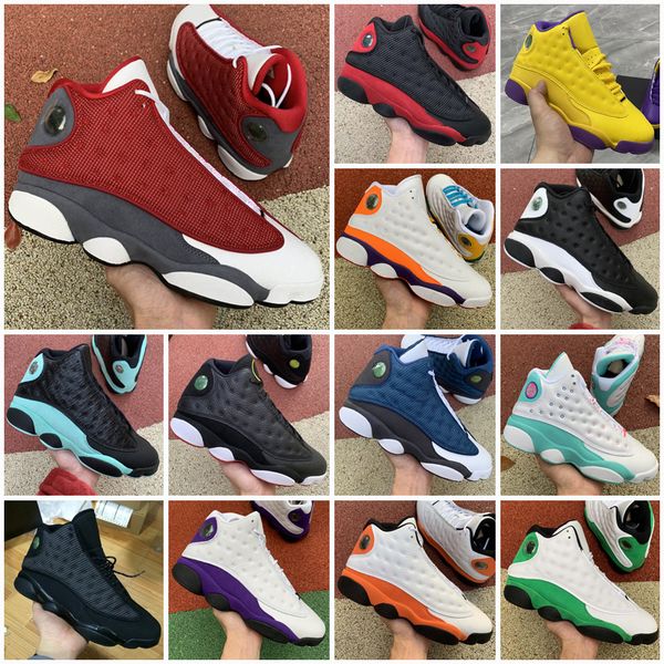 

13s jumpman 13 flint outdoor shoes mens womens lucky green soar playground lakers sports sneakers trainers size eur 47