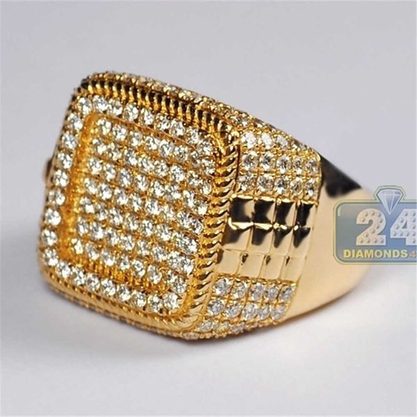 

wind hip hop ring domineering personality full diamond ring, Golden;silver