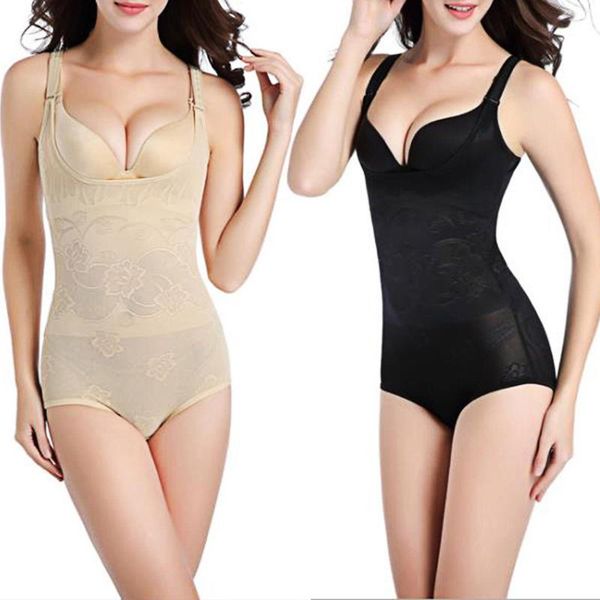 

women's shapers body shaper women waist trainer bulifter corrective slimming underwear bodysuit sheath belly pulling panties corset sha, Black;white