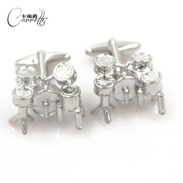 

boutique chic fashion shelf drum type metal cufflinks sleeve nails men's french shirt cufflinksfkpy, Silver