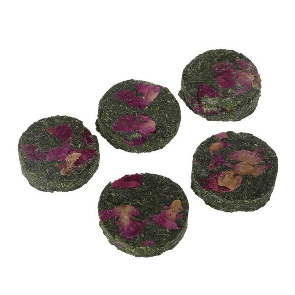 

5pcs small pets teeth grinding cake cookie hamster chinchilla chew toy animal supplies