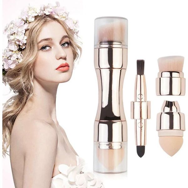 

makeup brushes 10pc portable concealer brush blush powder round head brochas foundation with net