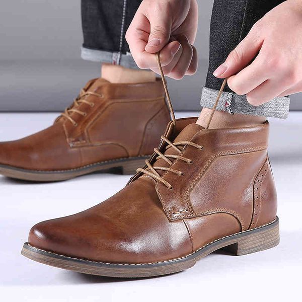 

dress shoes desai high-quality male boots winter plus velvet shoes big size genuine leather direct manufacturers n90d, Black