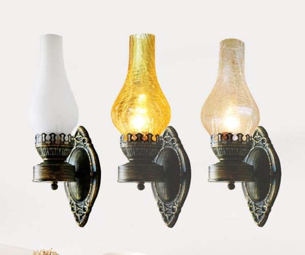 

wall lamp american retro old kerosene antique cafe qingba el corridor frosted
