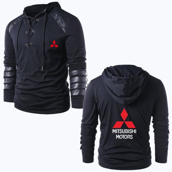 

men's hoodies & sweatshirts 2021 spring and autumn mitsubishi motors logo sweatshirt zipper hoodie sportswear printed jacket sweater, Black
