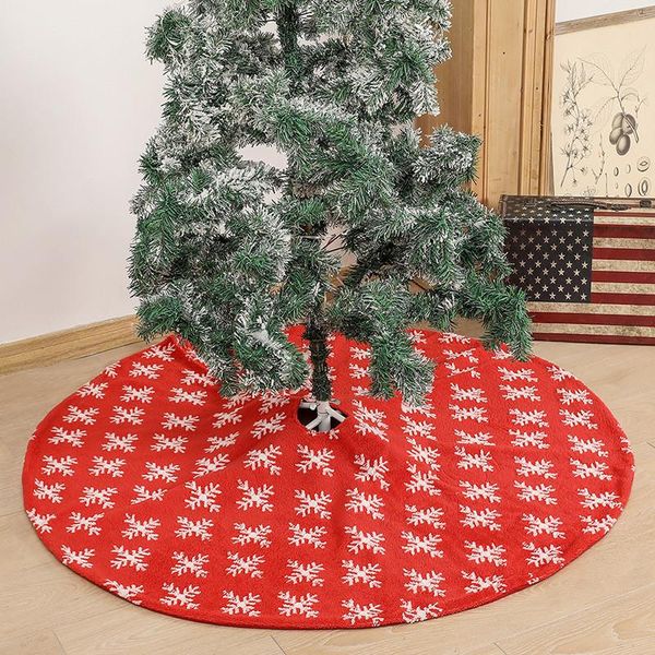

christmas decorations 122cm red tree skirt plush faux fur carpet xmas floor mat ornaments 2022 year decor