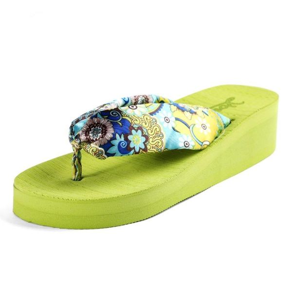 

fashion style women shoes high heel flip flops plain good looking casual wear five colors wedges comfortable vaction bohemia slippers, Black