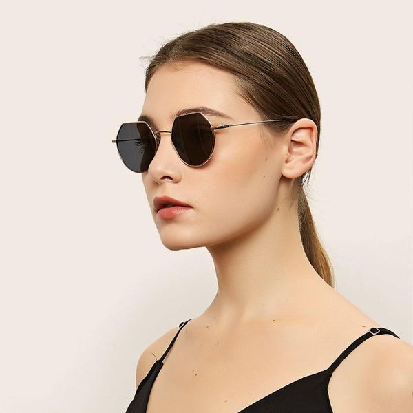 

metal classic vintage women sunglasses design glasses female driving eyewear, White;black