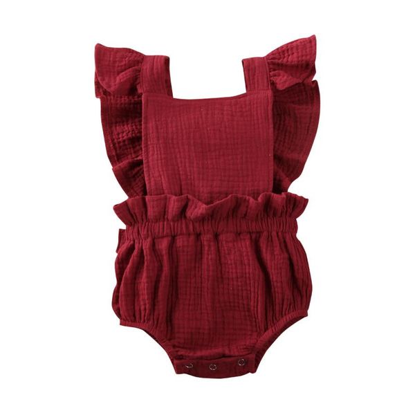 

pudcoco born baby boy girl ruffle sleeve clothes solid soft cotton romper sunsuit summer sweet babe infant jumpsuit outfits clothing sets, White