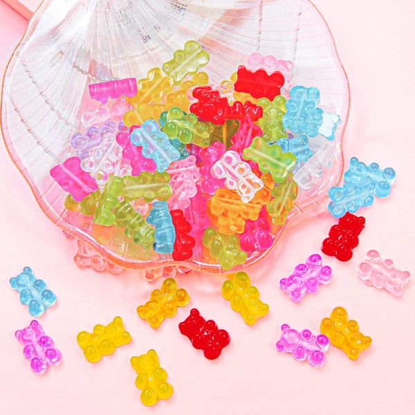 

other candy color resin cute bear charms beads for jewelry making diy handmade bracelet bag accessories craft kralen abalorios