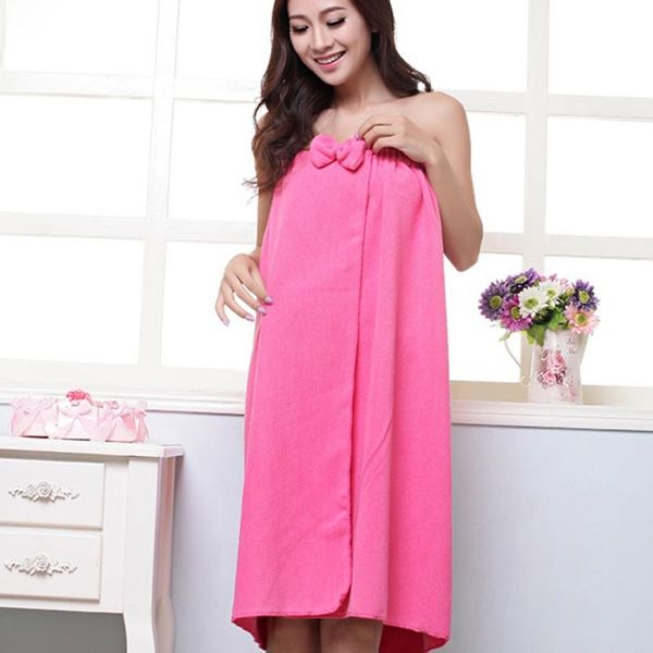

towel women microfiber bath robe bathrobe body spa bow wrap super absorbent gown