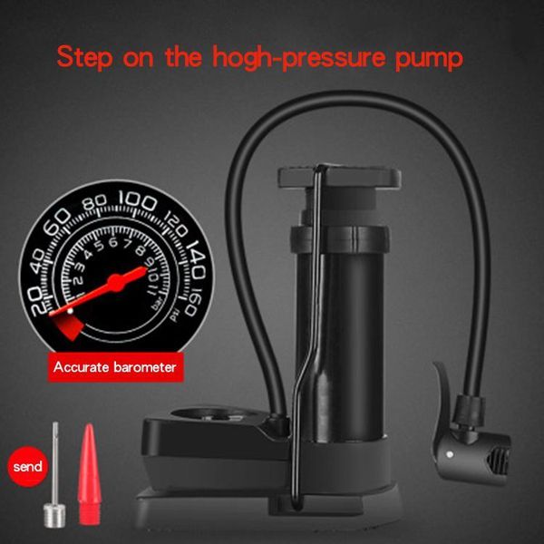 

bike pumps portable mini air pump aluminum alloy tread pumping tool for bicycle basketball