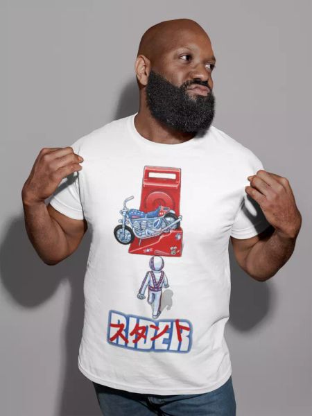 

evel knievel t-shirt tee rider akira stunt cycle usa daredevil gift xmas, White;black