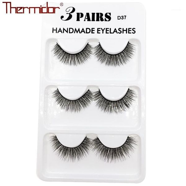 

thermidor 3d eyelash natural lashes extension long big eye makeup tools crossing hand made full strip d34-381