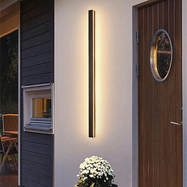 

outdoor ip65 led wall lamp long bedroom living room stairway up and down lighting sofa background decoration sconce light ac220v