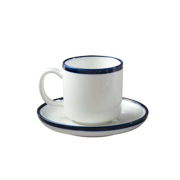 

cups & saucers nordic creative coffee cup set white gold tea with handle spoon office ceramica copo de silicone and saucer ee50
