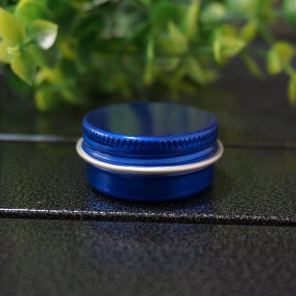 

storage bottles & jars 10g 36*18mm empty round blue aluminum box metal tin 10ml diy cosmetic cream containers portable jar tea pot