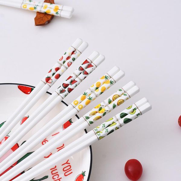 

chopsticks 5pairs/set fruit ceramics eco-friendly kitchen tool china anti-slip ceramic tableware